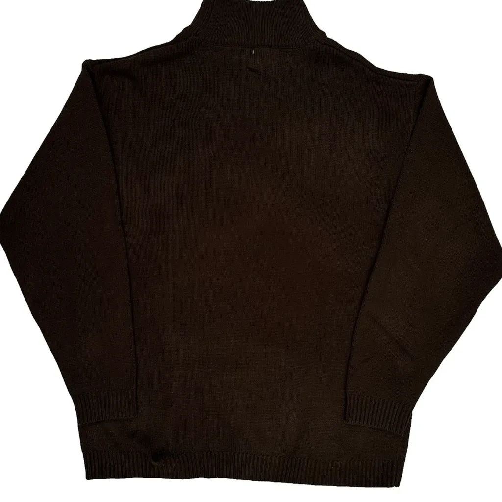 Southpole Knitted Roll Neck Jumper - Large Brown Acrylic - Image 6