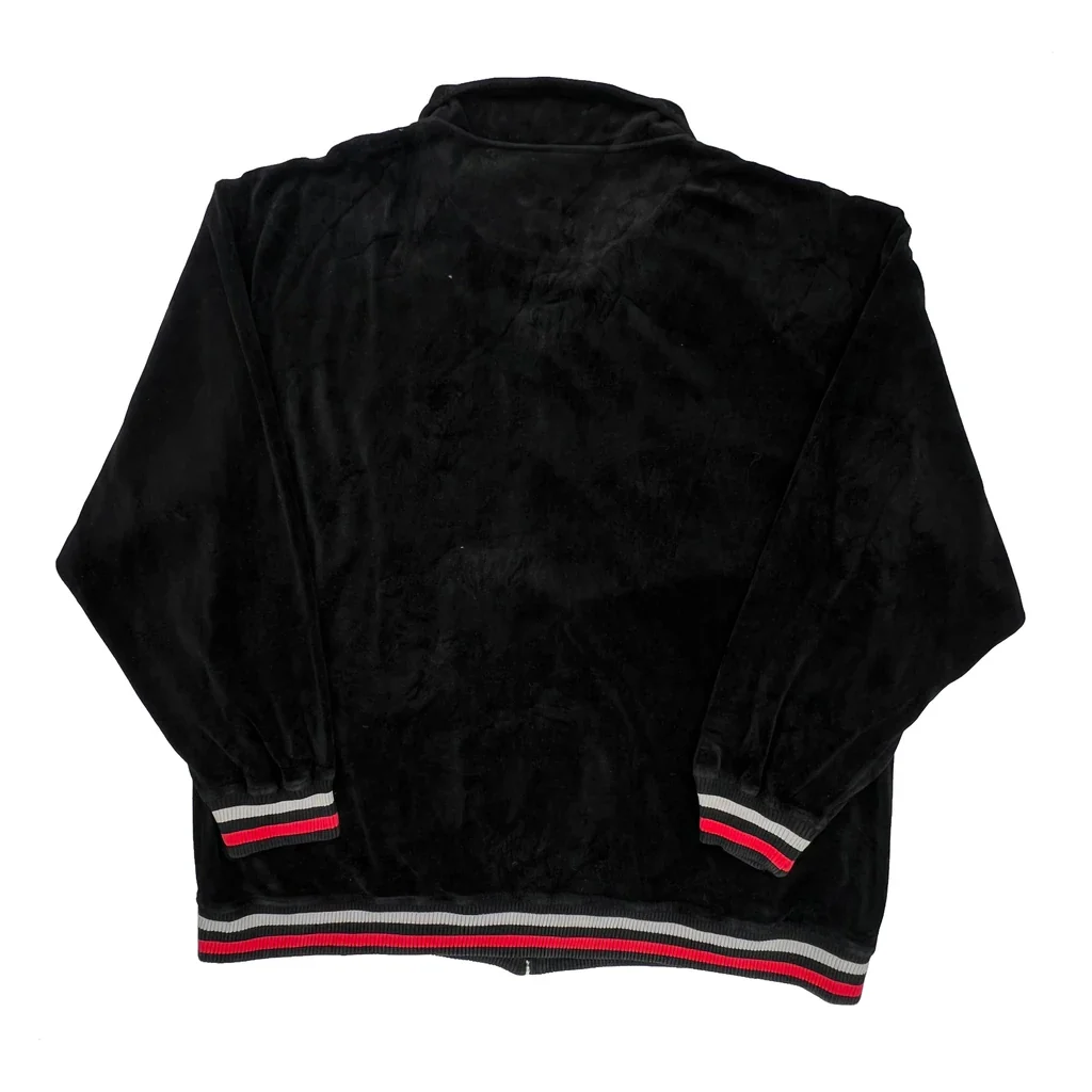 Southpole Velvet Zip Up - 2XL Black Polyester - Image 2