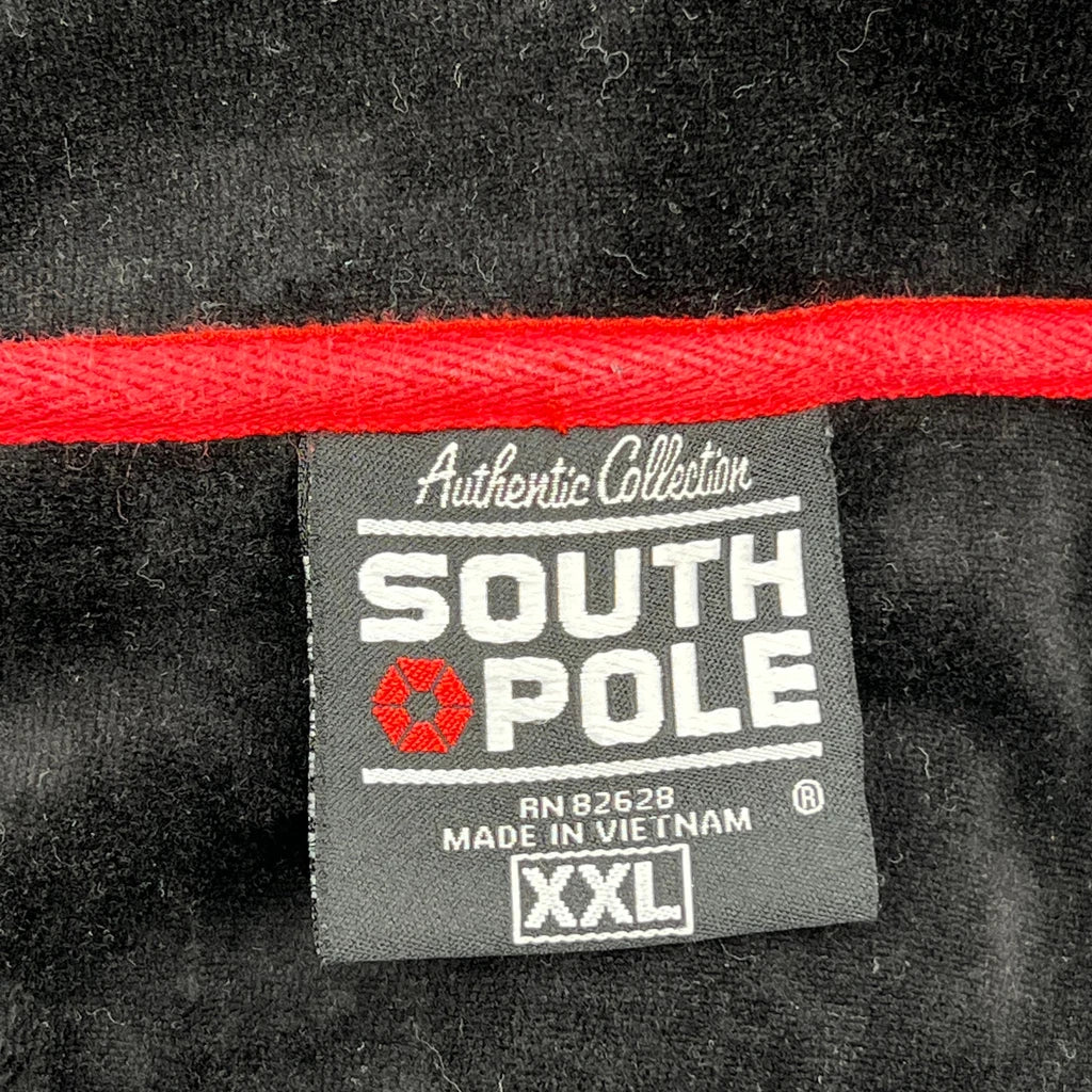 Southpole Velvet Zip Up - 2XL Black Polyester - Image 3