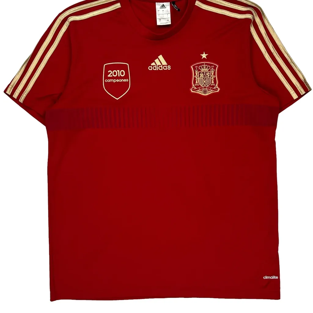 Spain National Team Adidas Football Soccer Jersey - Large Red Polyester - Image 5