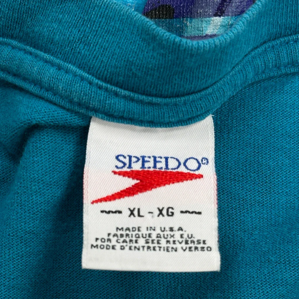 Speedo Single Stitch T-Shirt - XL Blue Cotton - Image 3