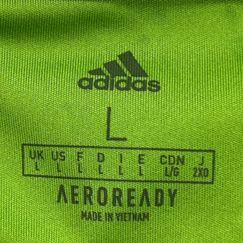 Sporting Adidas Football Shirt - Large Green Polyester - Image 3