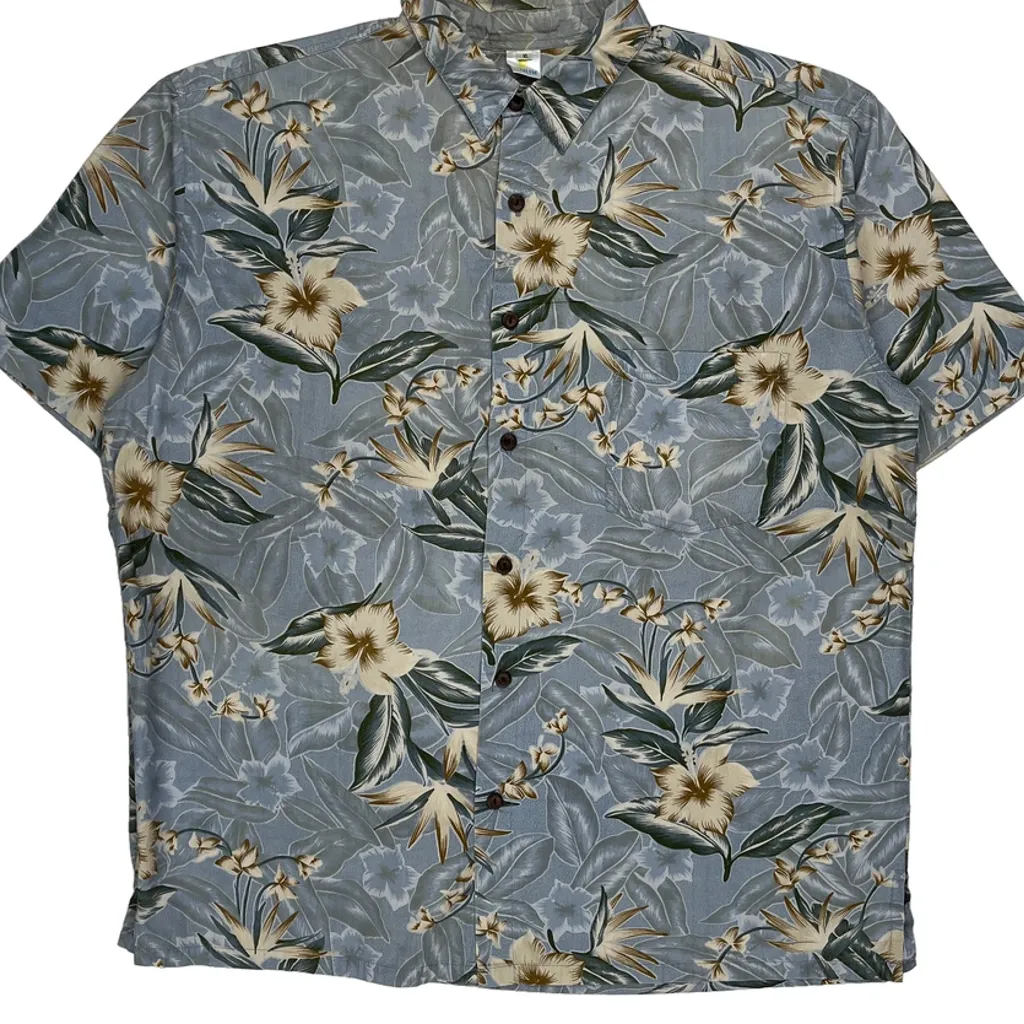 Squish Hawaiian Shirt - XL Blue Cotton - Image 5
