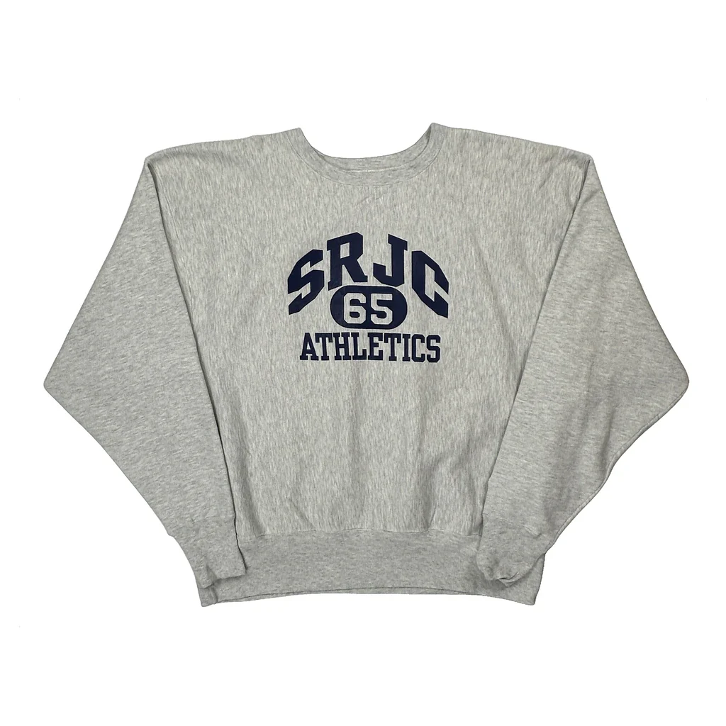Srjc Athletics Champion College Sweatshirt - 2XL Grey Cotton