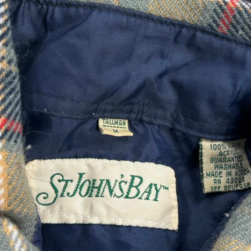St. Johns Bay Checked Flannel Shirt - Medium Blue Acrylic - Image 3