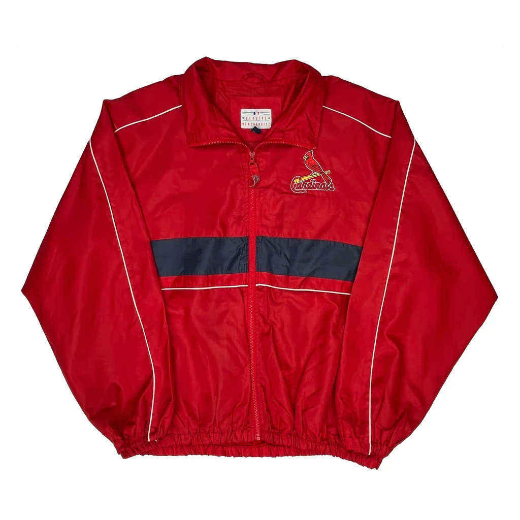 St. Louis Cardinals Mlb Graphic Windbreaker - 2XL Red Polyester