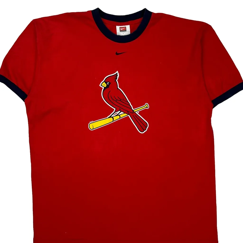 St. Louis Cardinals Nike Mlb T-Shirt - Large Red Cotton - Image 4