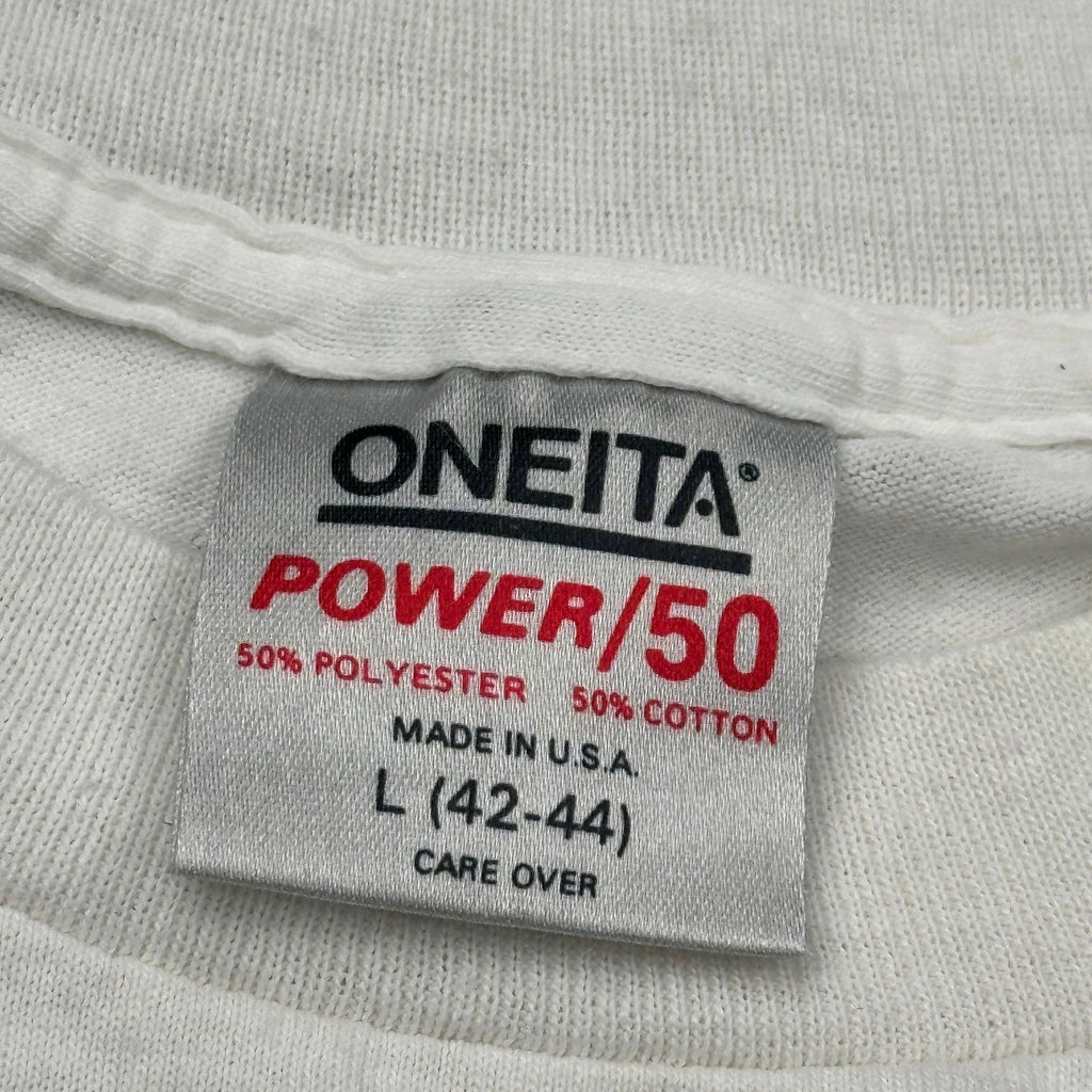 St. Louis Gateway Athletics Oneita Single Stitch T-Shirt - Large White Cotton Blend - Image 3