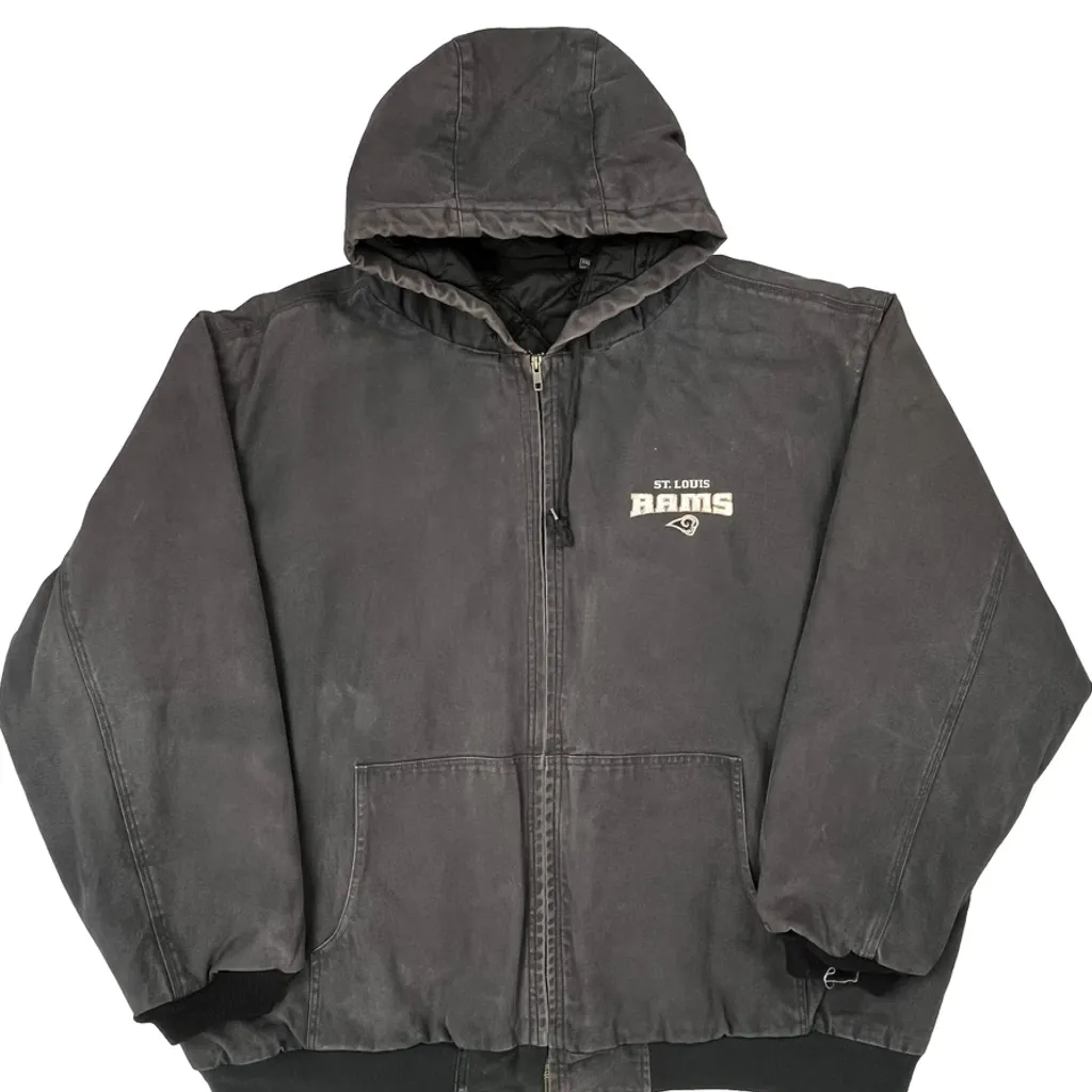 St. Louis Rams Dunbrooke Football Jacket - 3XL Grey Cotton - Image 5