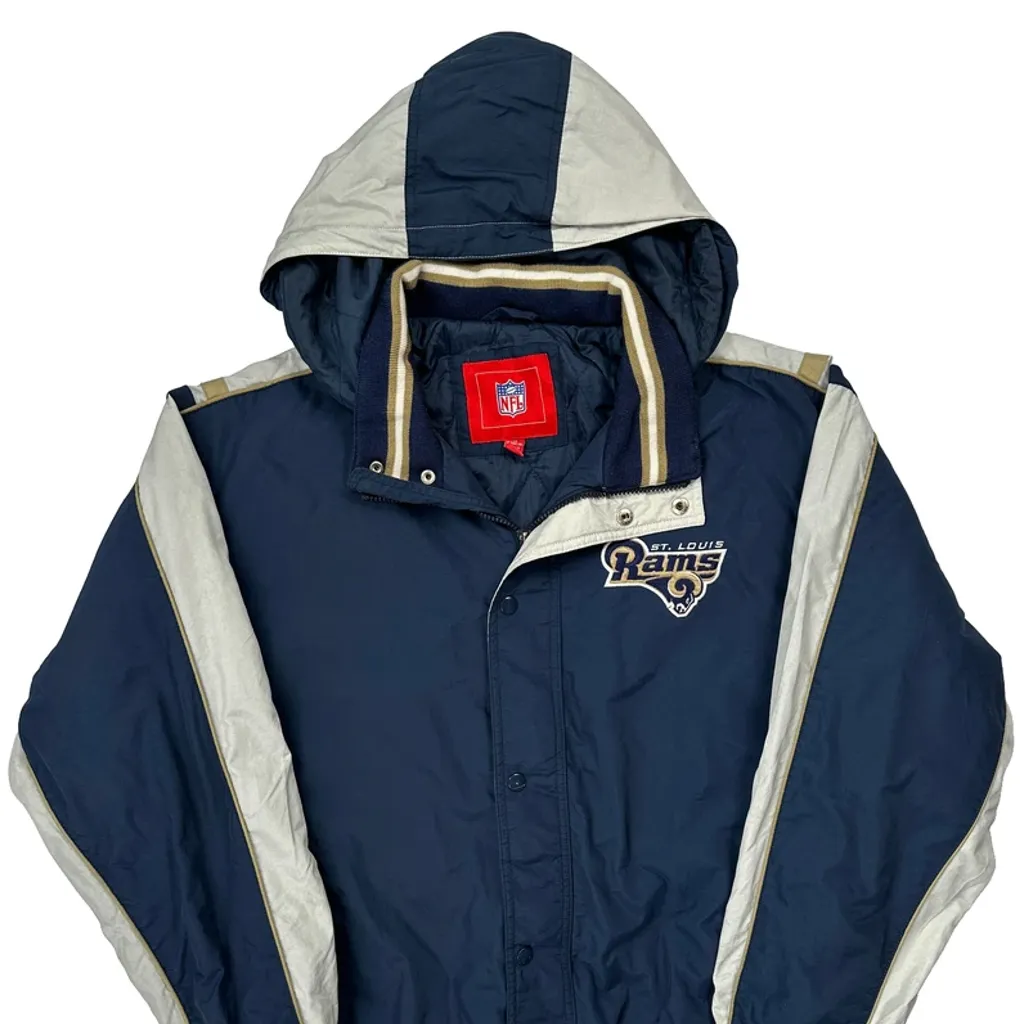 St. Louis Rams Nfl Windbreaker - Medium Blue Polyester - Image 5