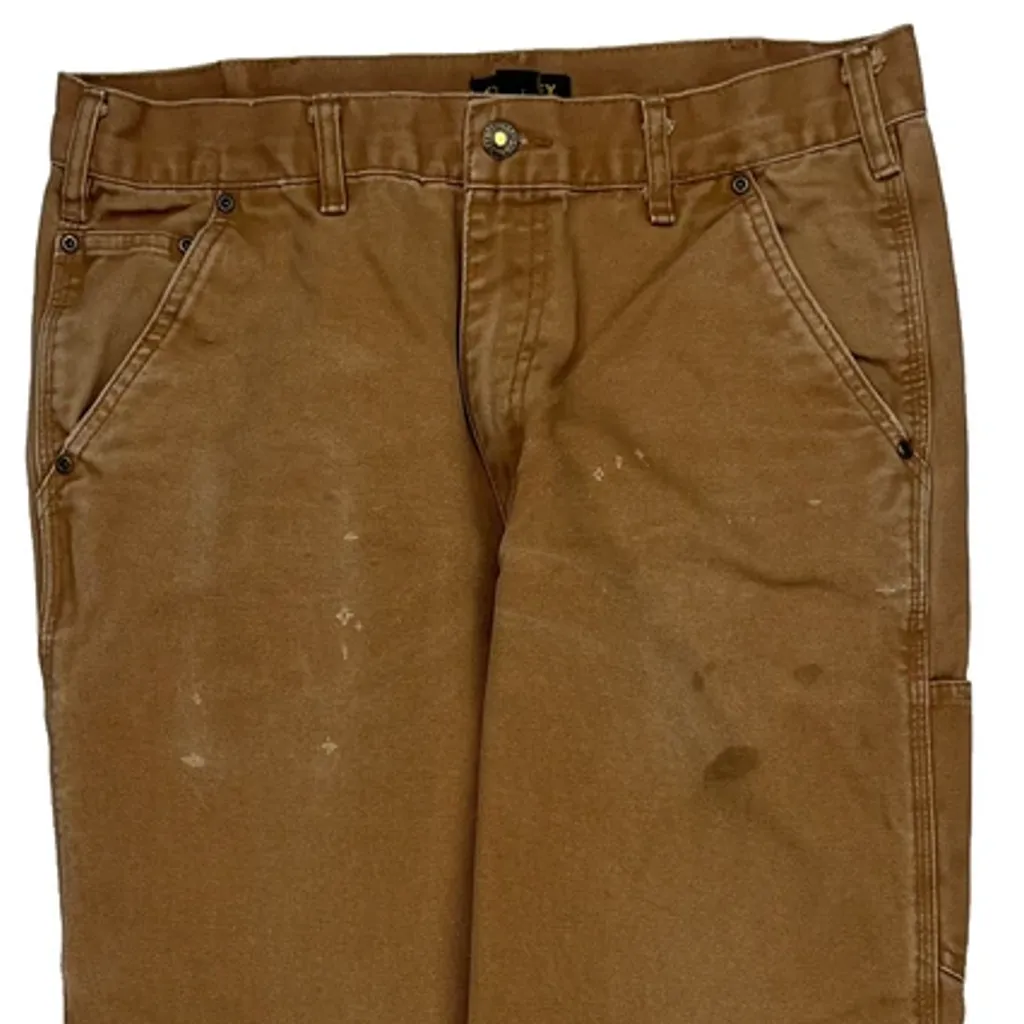 Stanley Carpenter Trousers - 32W 32L Brown Cotton - Image 9