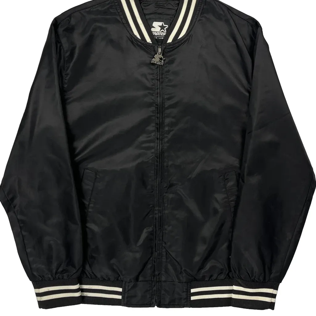 Starter Bomber Jacket - Small Black Polyester - Image 5