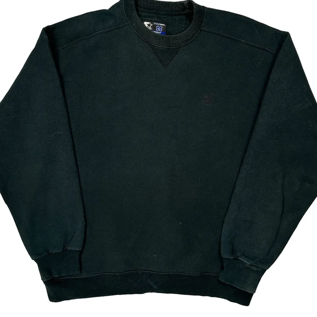 Starter Sweatshirt - Medium Black Cotton - Image 4