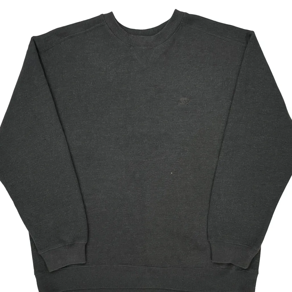 Starter Sweatshirt - Large Gray Cotton - Image 4