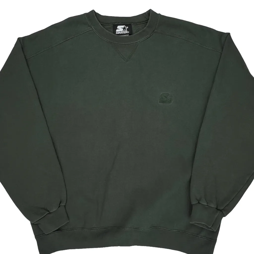 Starter Sweatshirt - Medium Green Cotton Blend - Image 5