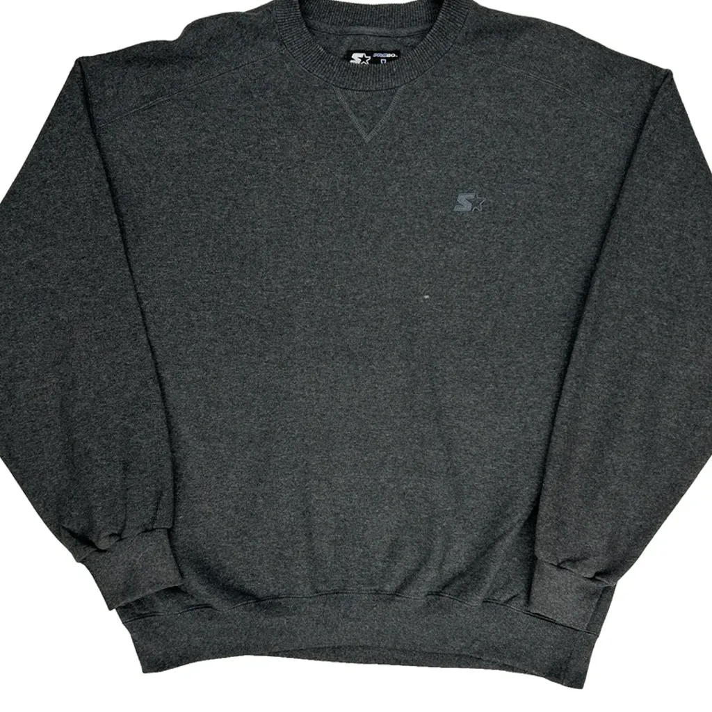 Starter Sweatshirt - Large Grey Cotton Blend - Image 4