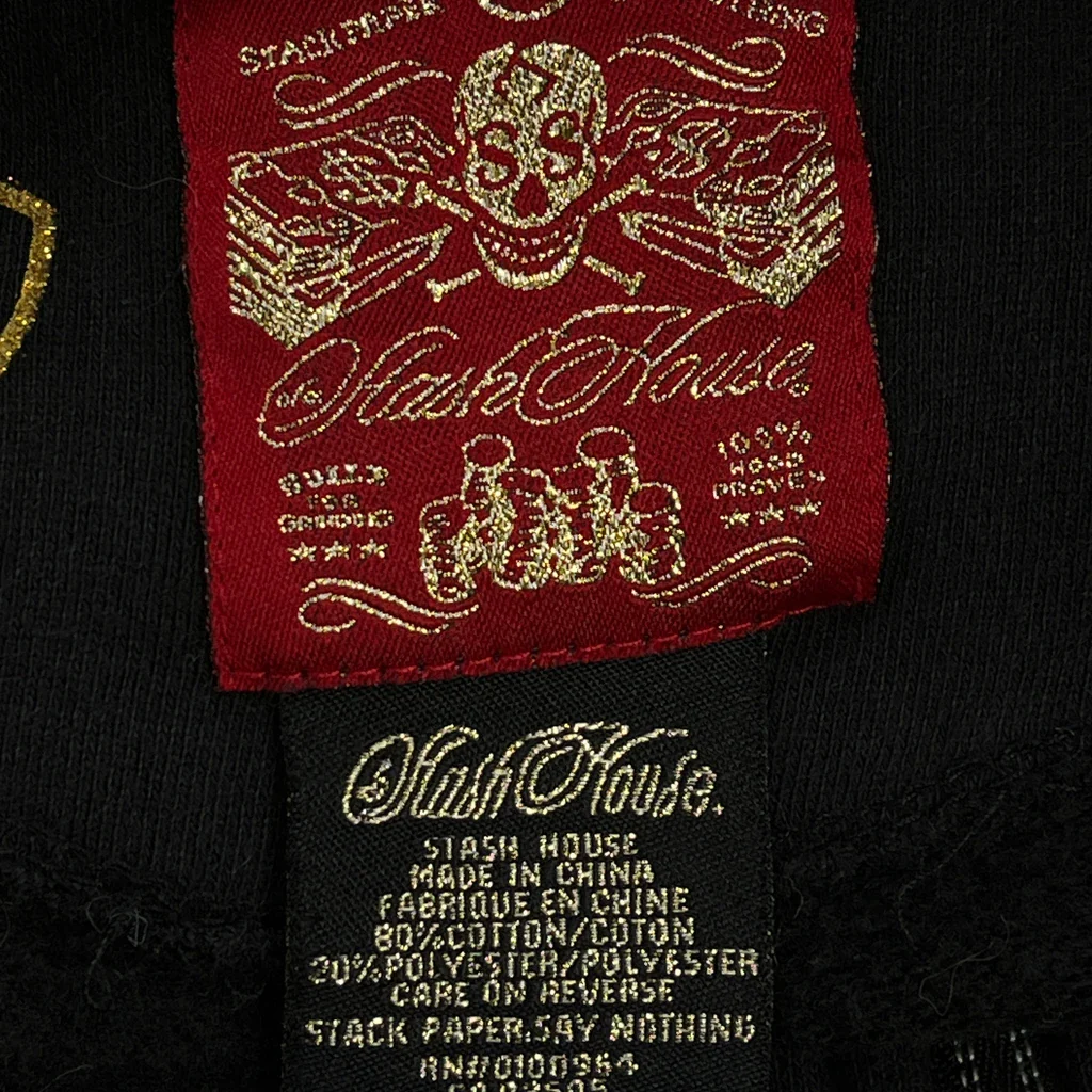 Stash House Graphic Hoodie - 2XL Black Cotton Blend - Image 3
