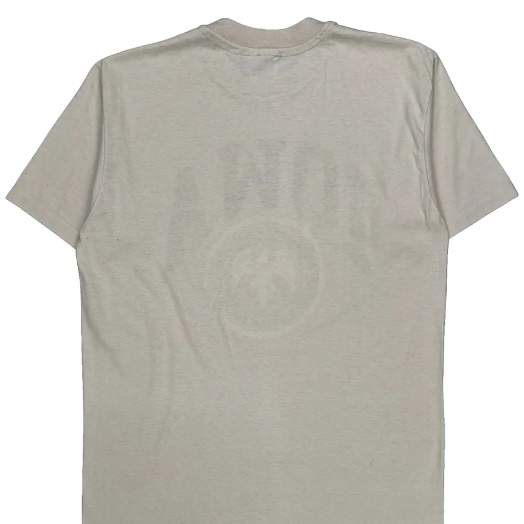 State University Of Iowa Hanes College T-Shirt - Large Beige Cotton Blend - Image 6