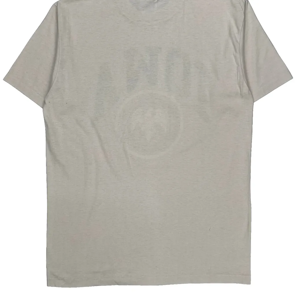 State University Of Iowa Hanes College T-Shirt - Large Beige Cotton Blend - Image 7