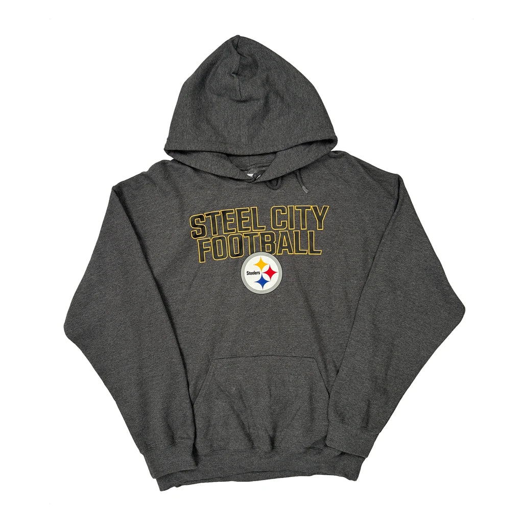 Steel City Football Nfl Hoodie - Large Grey Cotton