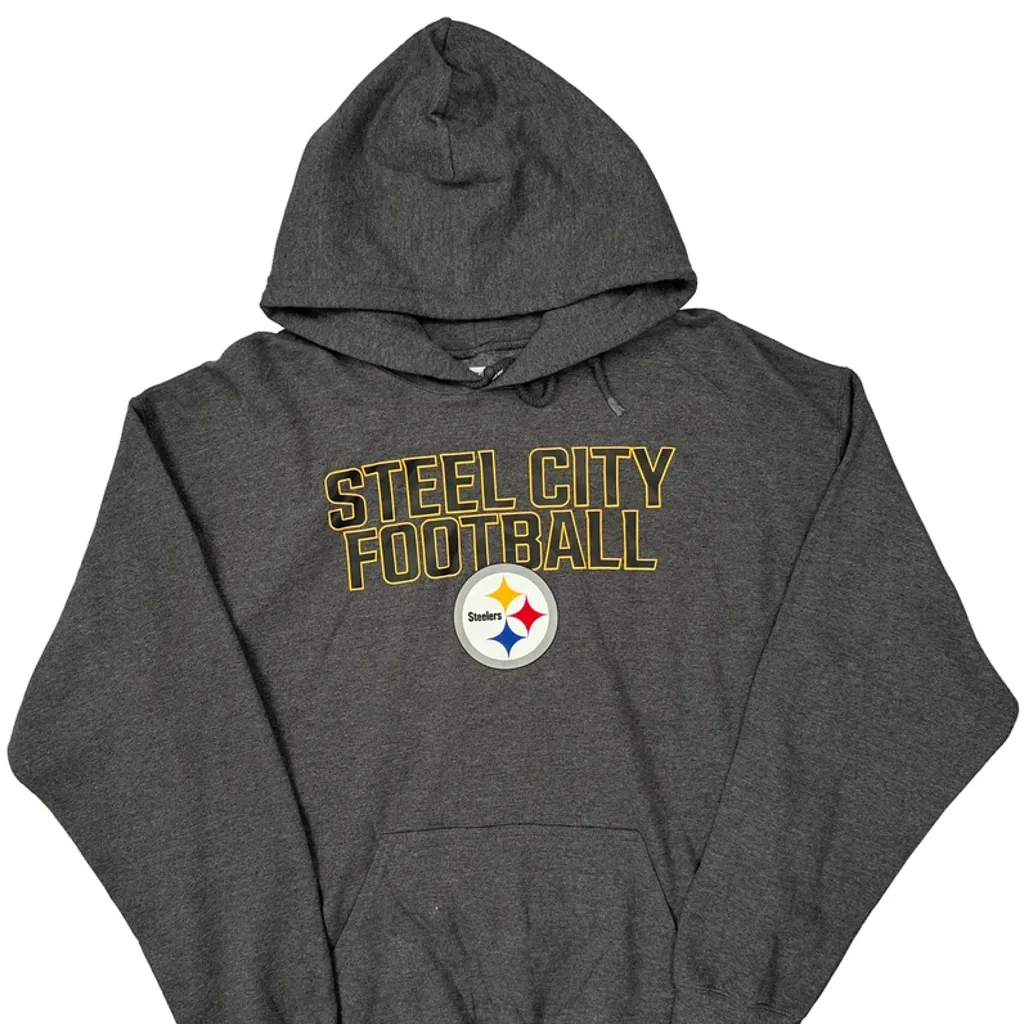 Steel City Football Nfl Hoodie - Large Grey Cotton - Image 4