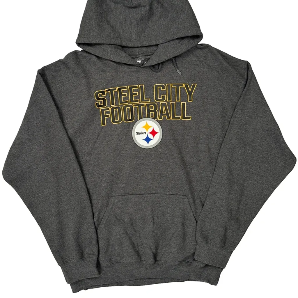 Steel City Football Nfl Hoodie - Large Grey Cotton - Image 5