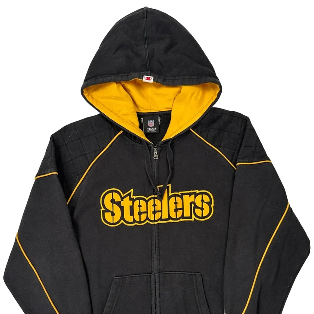 Steelers N.F.L. Team Apparel Hoodie - XL Black Cotton - Image 5
