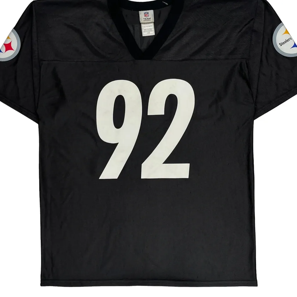 Steelers N.F.L. Team Apparel Football Jersey - Large Black Polyester - Image 5