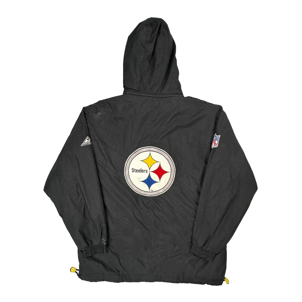 Steelers Nfl Football Jacket - XL Black Polyester - Image 2