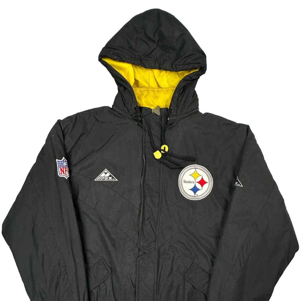 Steelers Nfl Football Jacket - XL Black Polyester - Image 4