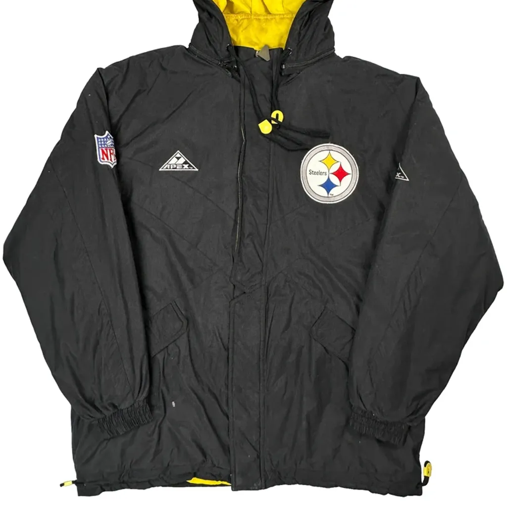 Steelers Nfl Football Jacket - XL Black Polyester - Image 5