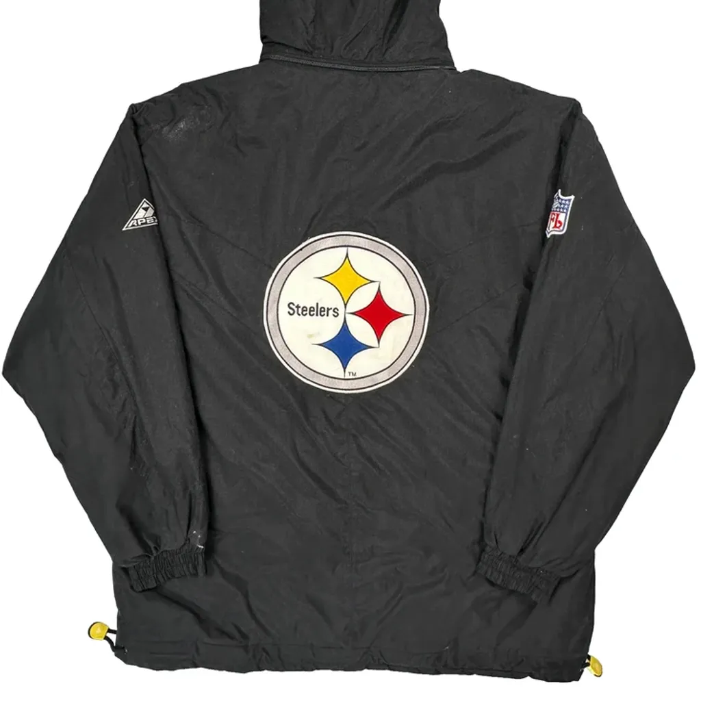 Steelers Nfl Football Jacket - XL Black Polyester - Image 6