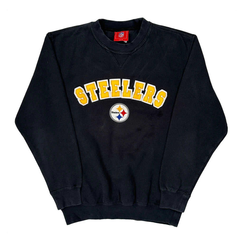Steelers Nfl Football Sweatshirt - Medium Black Cotton