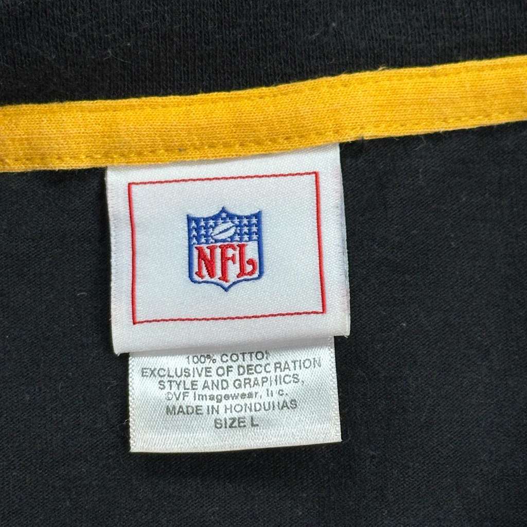 Steelers Nfl T-Shirt - Large Black Cotton - Image 3
