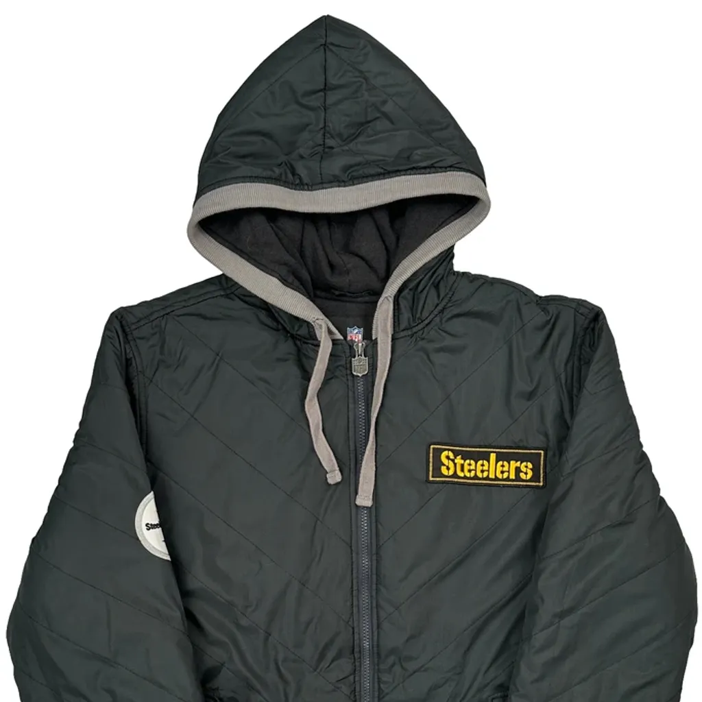 Steelers Nfl Football Windbreaker - Medium Black Polyester - Image 4
