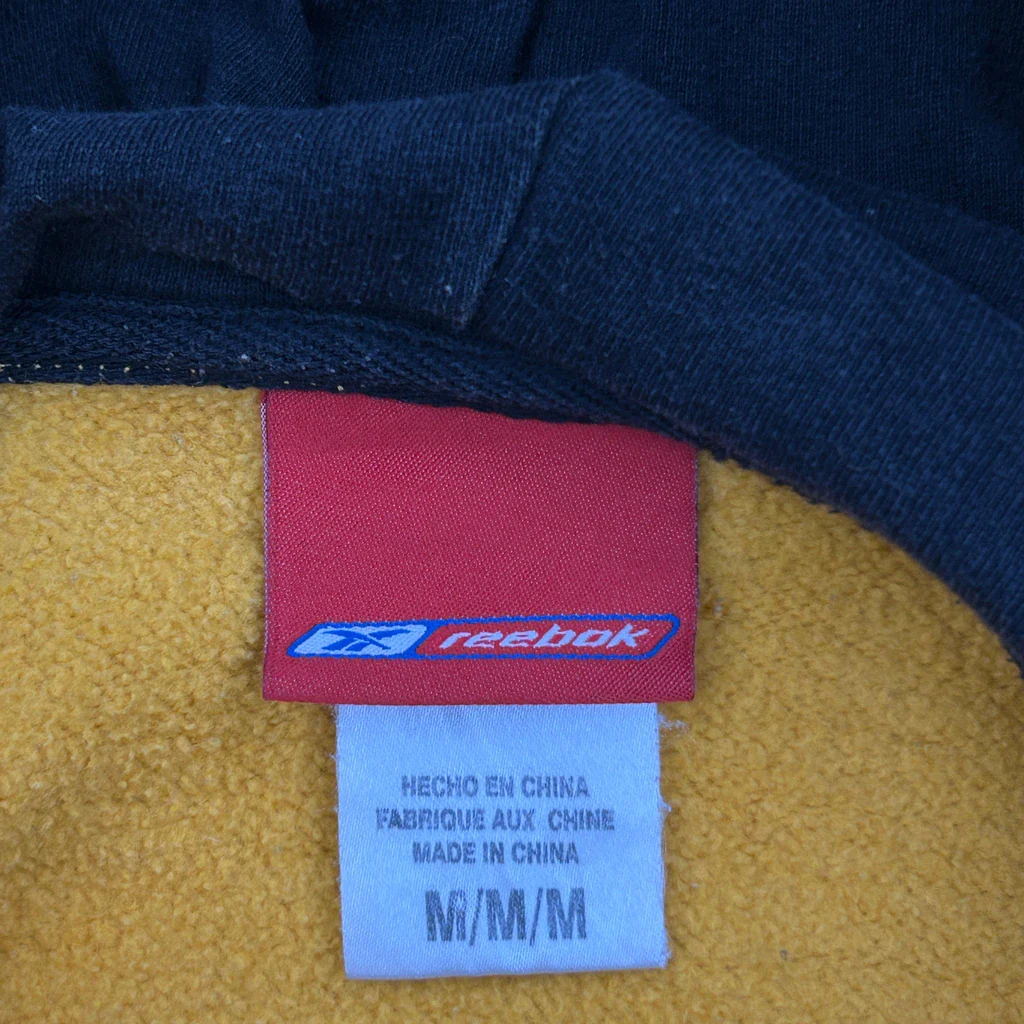 Steelers Reebok Football Hoodie - Medium Yellow Cotton - Image 4
