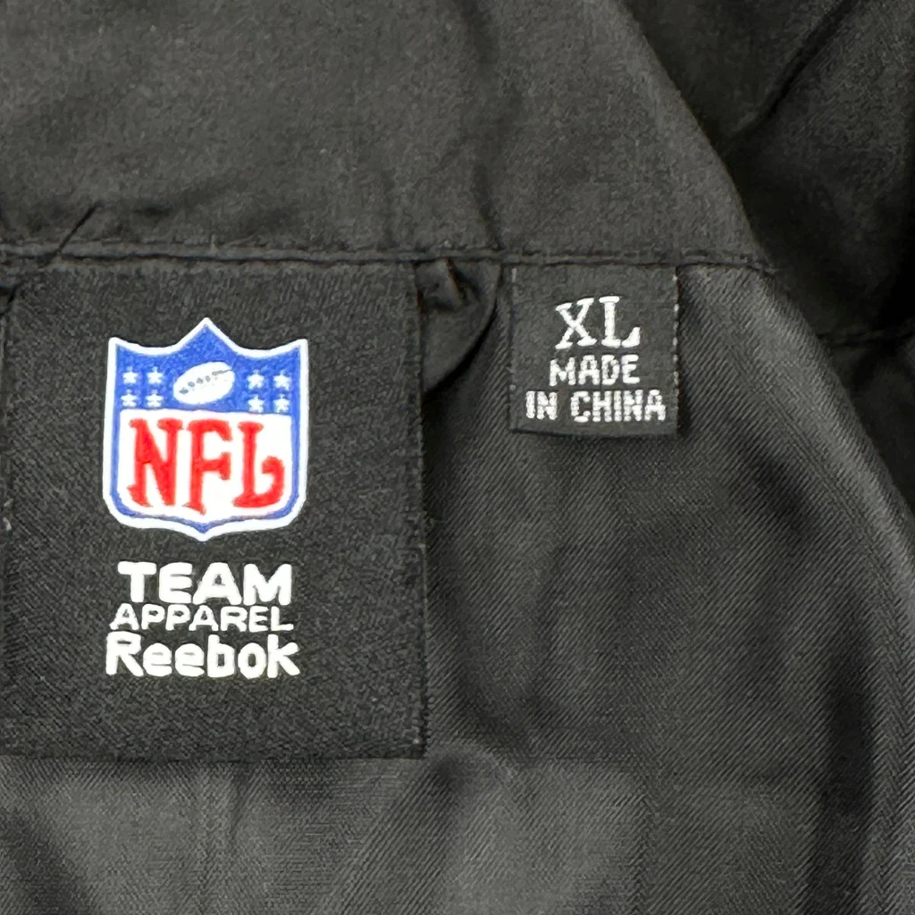 Steelers Reebok Football Windbreaker - XL Black Polyester - Image 3