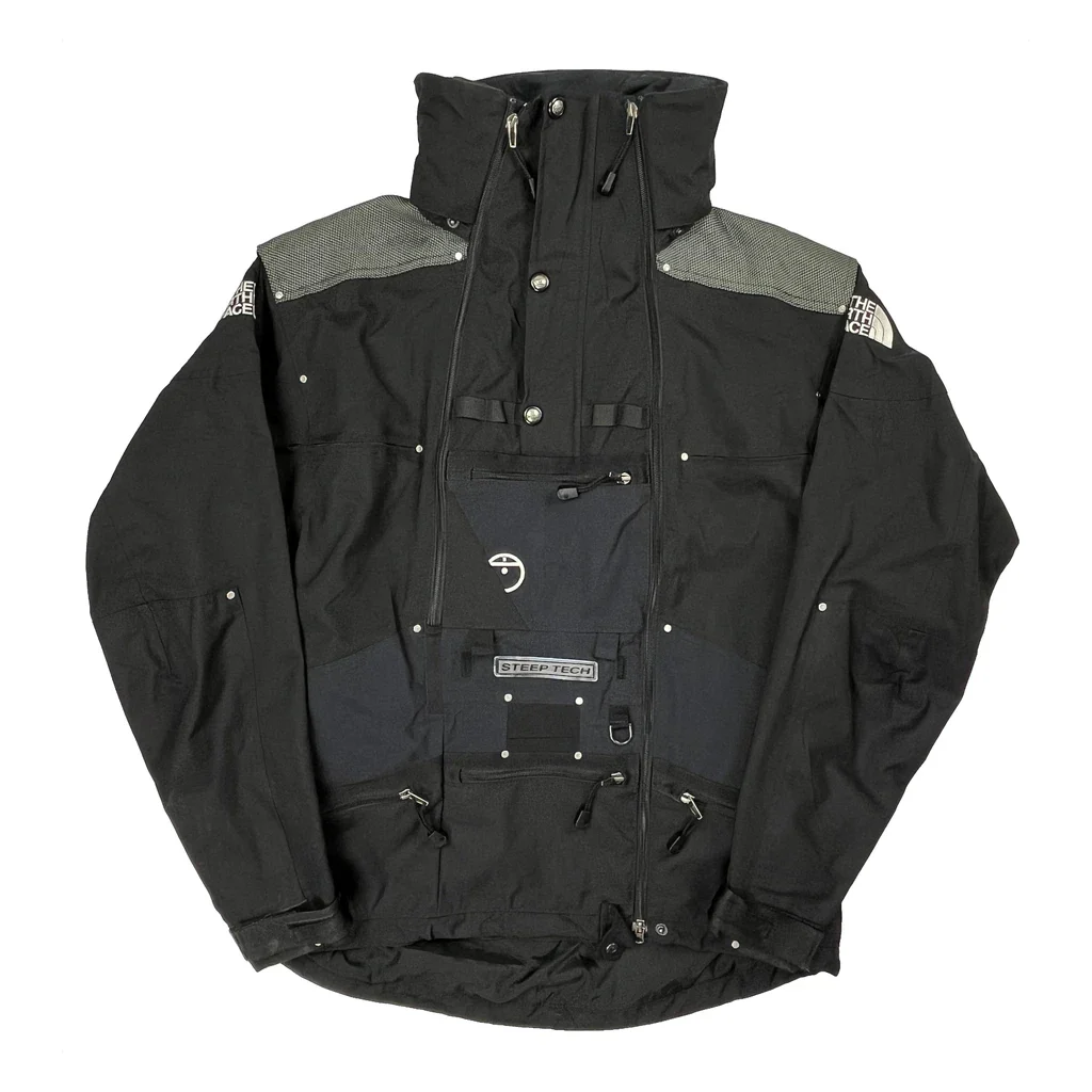 Steep Tech The North Face Graphic Ski Jacket - Large Black Polyester
