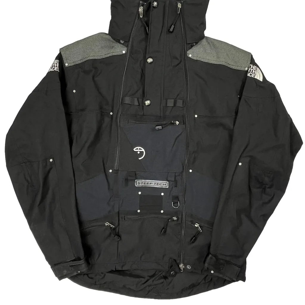 Steep Tech The North Face Graphic Ski Jacket - Large Black Polyester - Image 5