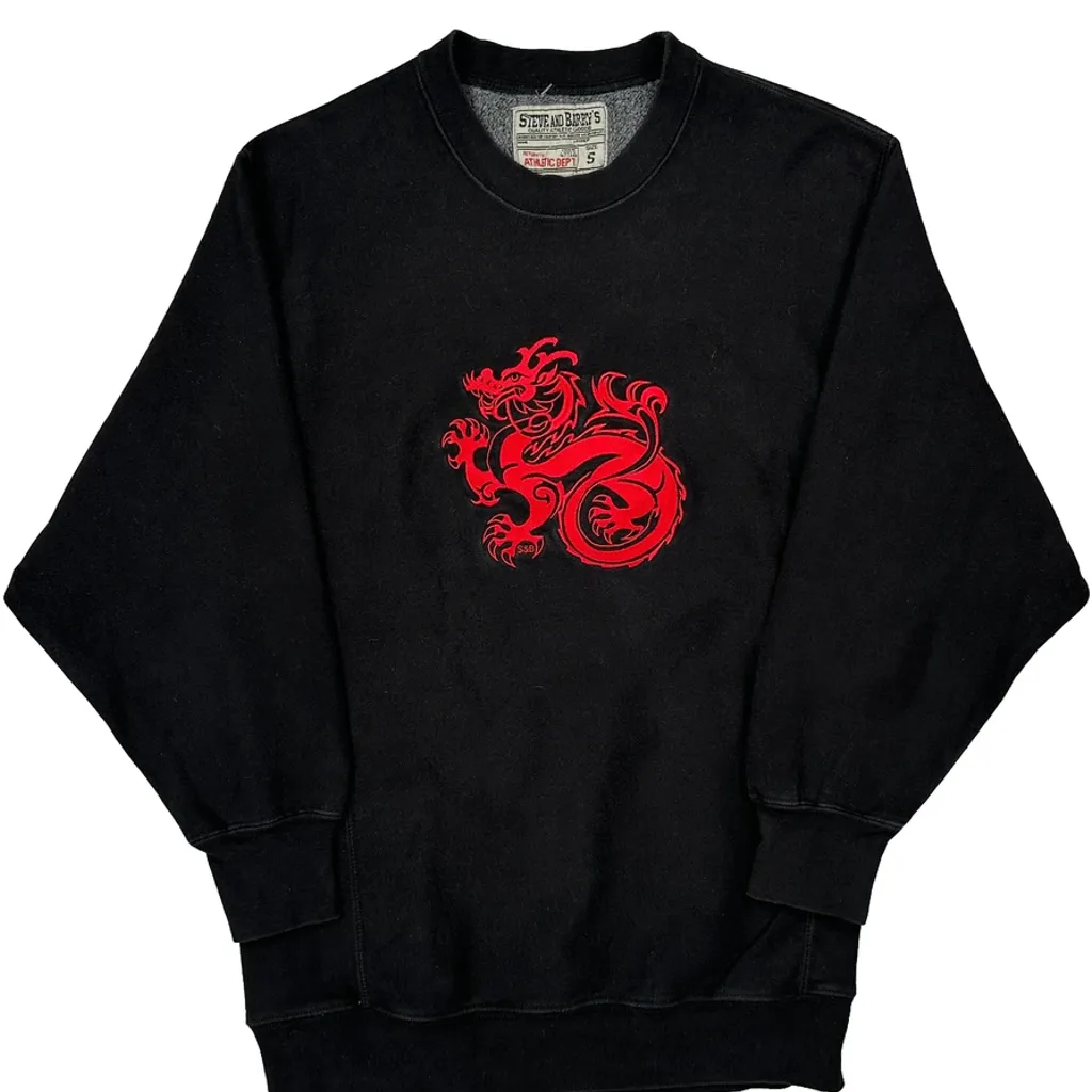 Steve And Barrys Graphic Sweatshirt - Small Black Cotton Blend - Image 4