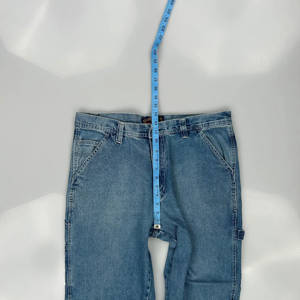Steve & Barry Carpenter Jeans - 34W 29L Blue Cotton - Image 4