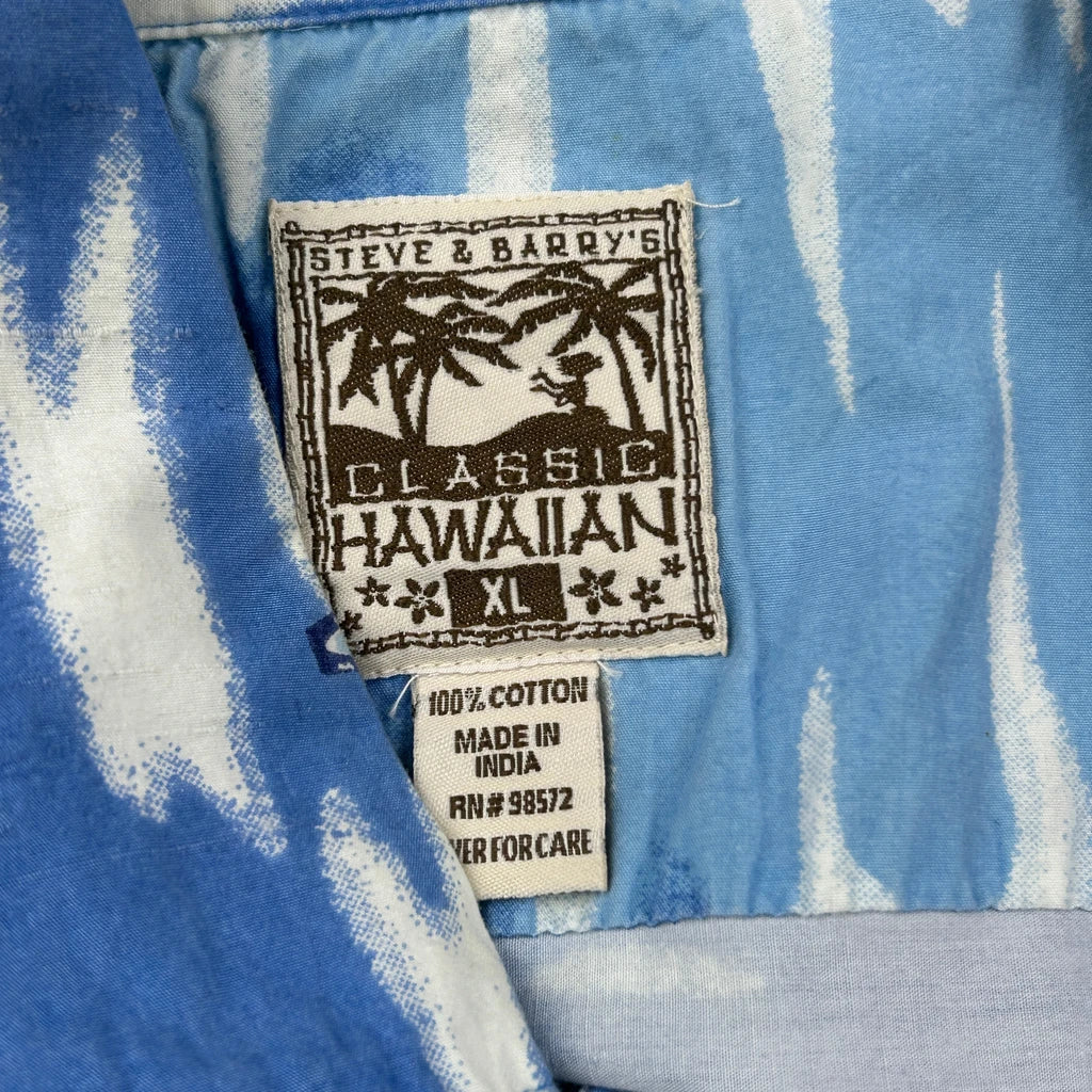 Steve & Barry Graphic Hawaiian Shirt - XL Blue Cotton - Image 3