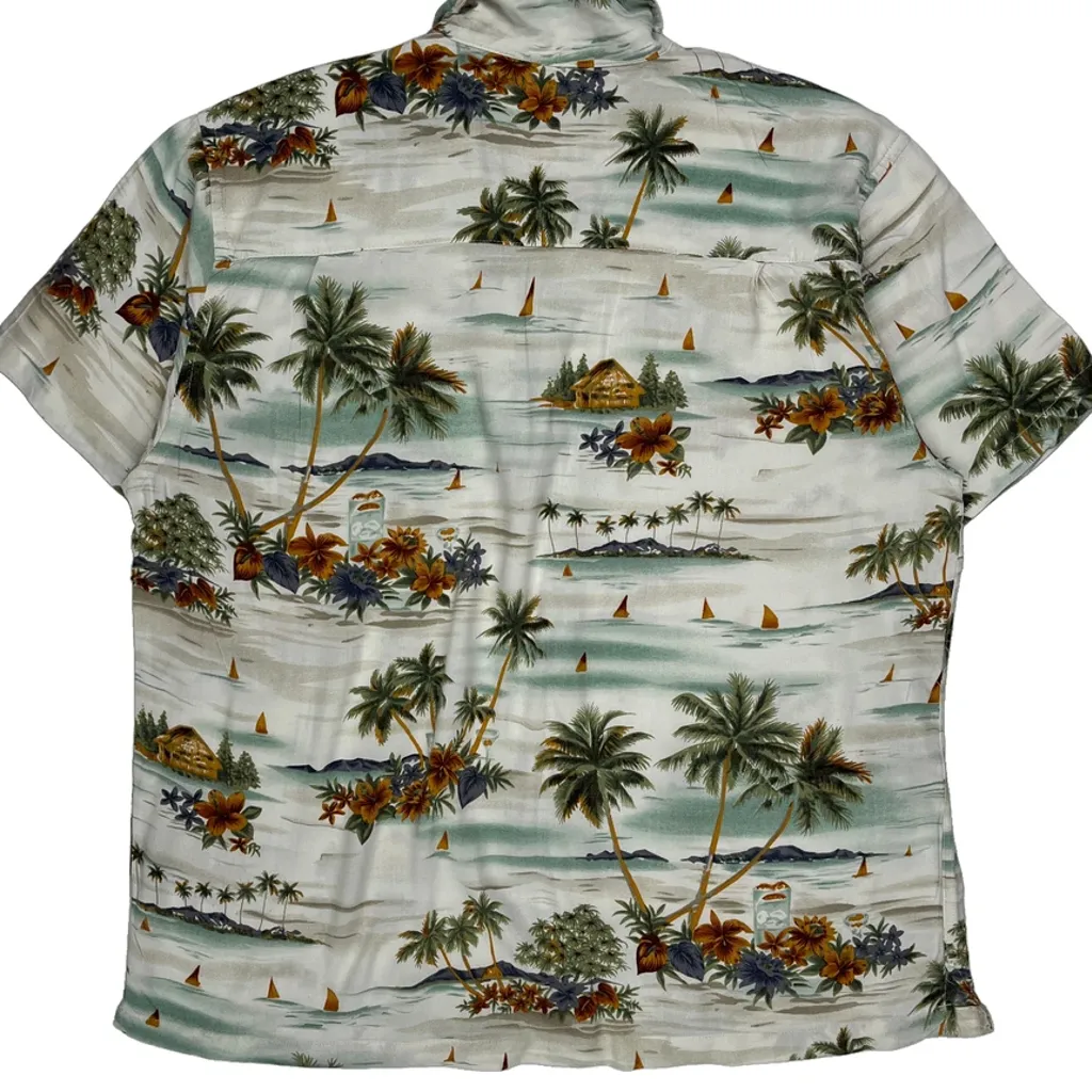 Steve & Barry Floral Hawaiian Shirt - XL Multicoloured Viscose - Image 6