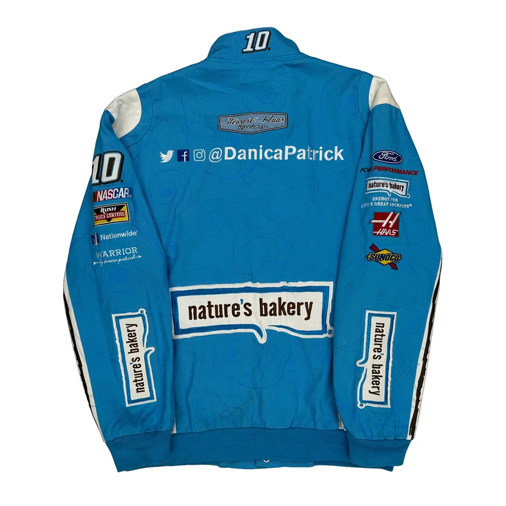 Stewart-Haas Racing Jh Designs Nascar Bomber Jacket - Medium Blue Polyester - Image 2