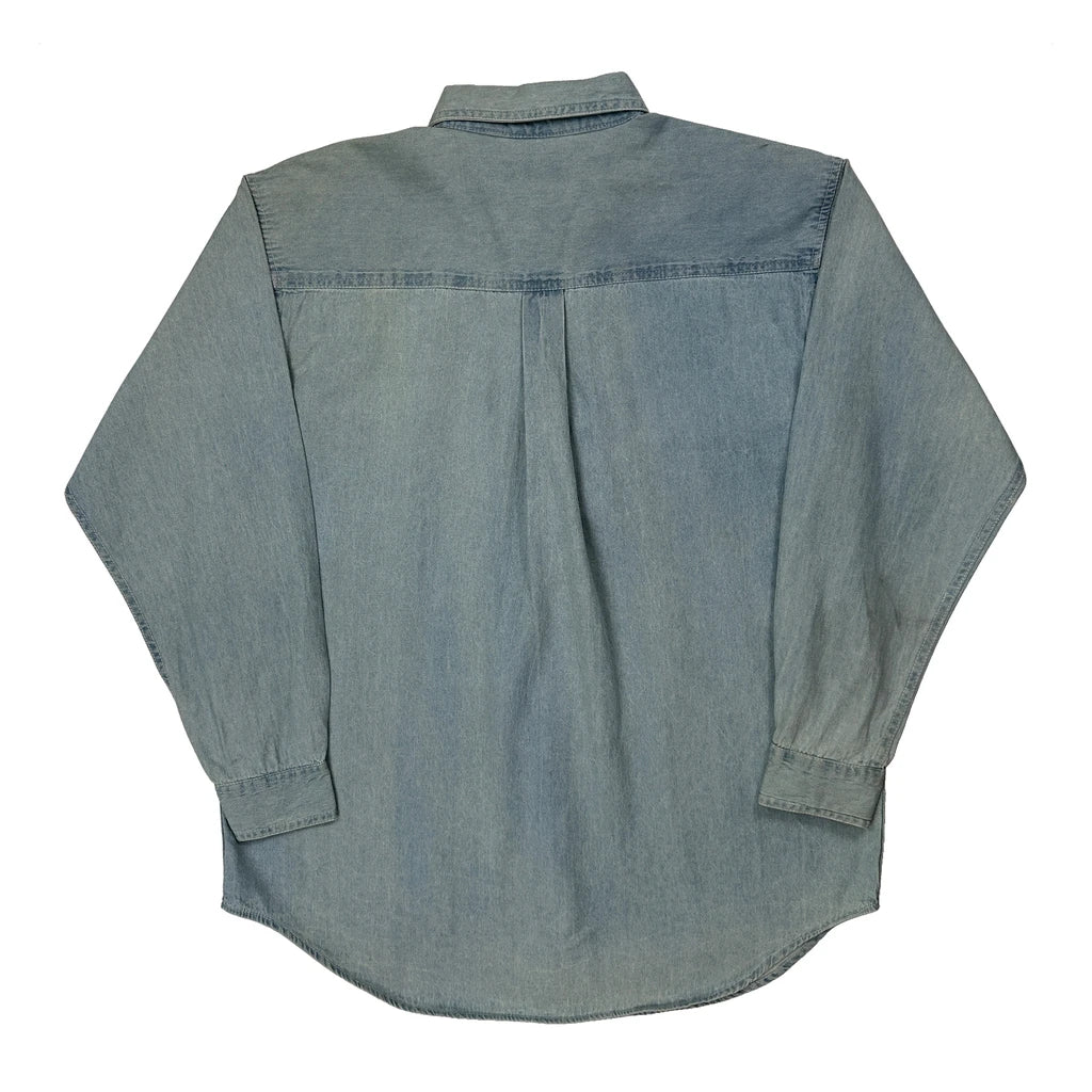 Stewart Winners Circle Nascar Denim Shirt - Medium Light Wash Cotton - Image 2
