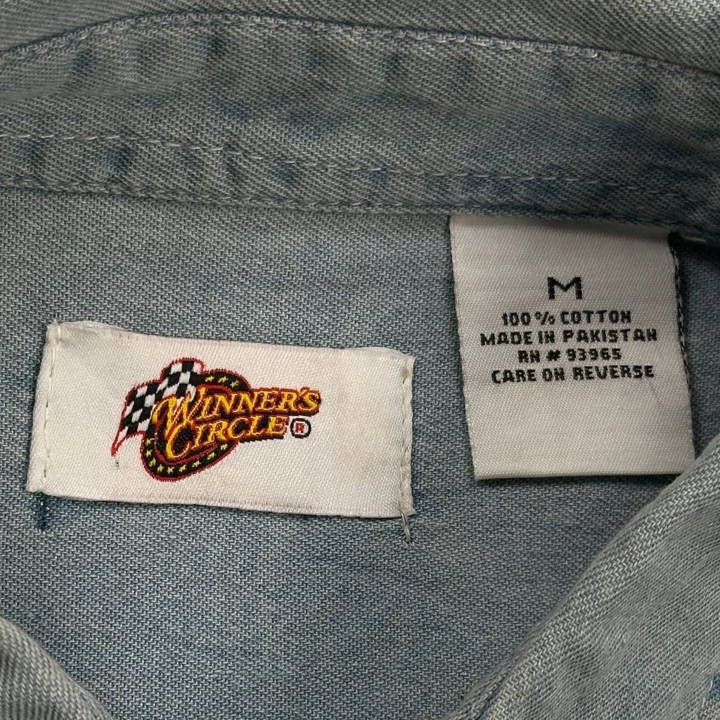 Stewart Winners Circle Nascar Denim Shirt - Medium Light Wash Cotton - Image 3