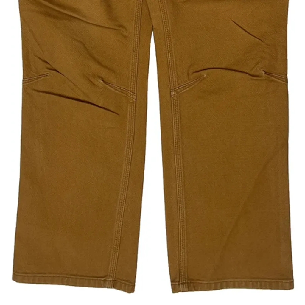 Straight Fit Carhartt Carpenter Trousers - 32W 28L Brown Cotton - Image 9
