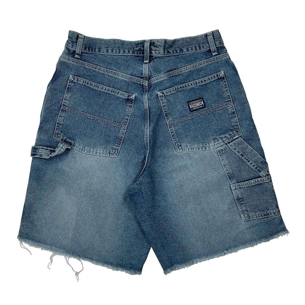 Structure Denim Shorts - 30W 10L Blue Cotton