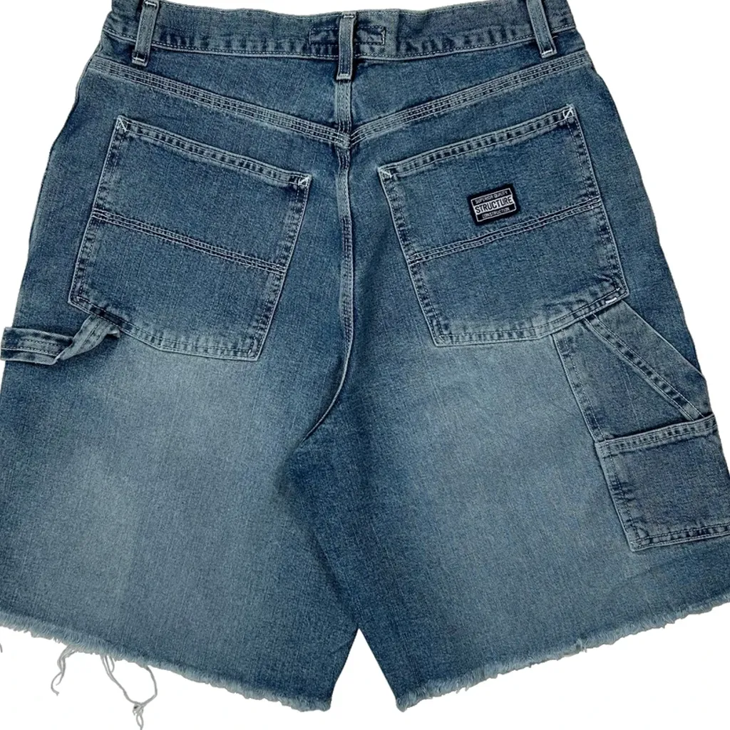 Structure Denim Shorts - 30W 10L Blue Cotton - Image 8