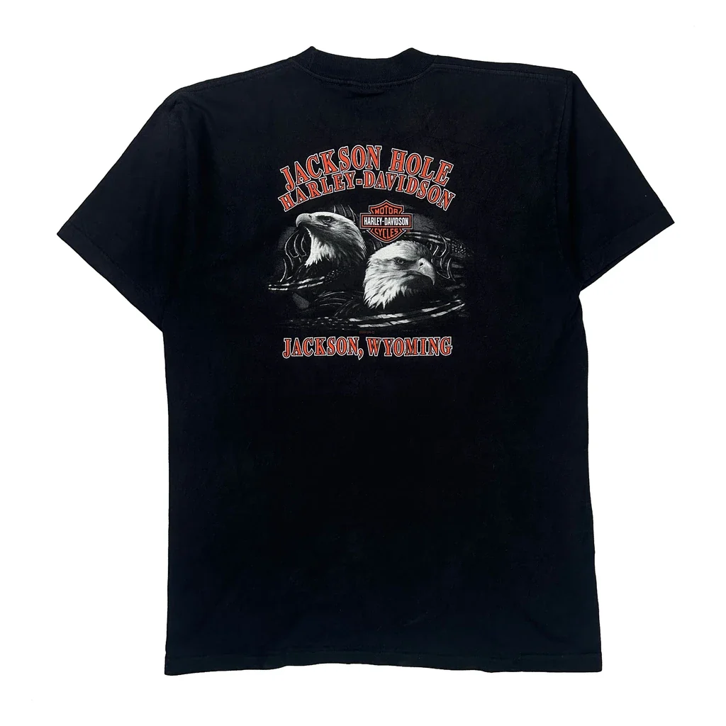 Sturgis 2005 Harley Davidson Graphic T-Shirt - Large Black Cotton - Image 2
